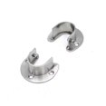 thumbnail image 1 of nipocaio 4pcs Robustes Support de Tige de Placard Support de Tige de Bride avec Vis, Argent, 5,2 * 4,5 Cm, 1 of 3