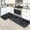 Black Kitchen Rules, variant on Black and White Kitchen Rug Set of 2, Non-Slip and Absorbent Floor Mats for Kitchen Washable, Home Kitchen Decor 17x47 in+17" x30 in