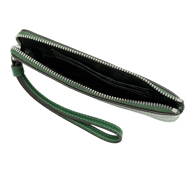 Coach Women's Small Corner Zip Wristlet in Pebbled Leather