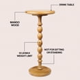 thumbnail image 2 of JONATHAN Y Augustus 24.5" Cottage Classic Spindle Wood Pedestal Round Drink Table and Decorative End Table, Natural, END3007A, 2 of 5