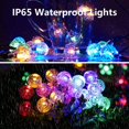 thumbnail image 5 of Guirnalda de luces solares para exteriores, 9,5 m, 50 bolas de cristal LED, 8 modos, luces de hadas solares impermeables, decoración para Navidad, jardín, patio, boda (multicolor, 50 LED) esquí esquí Gafas de esquí, 5 of 5