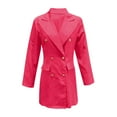 thumbnail image 1 of Vedolay Women's Blazer jackets Blazer for Women Double Open Front Casual Jacket Suit with Pocket,Hot Pink L, 1 of 4