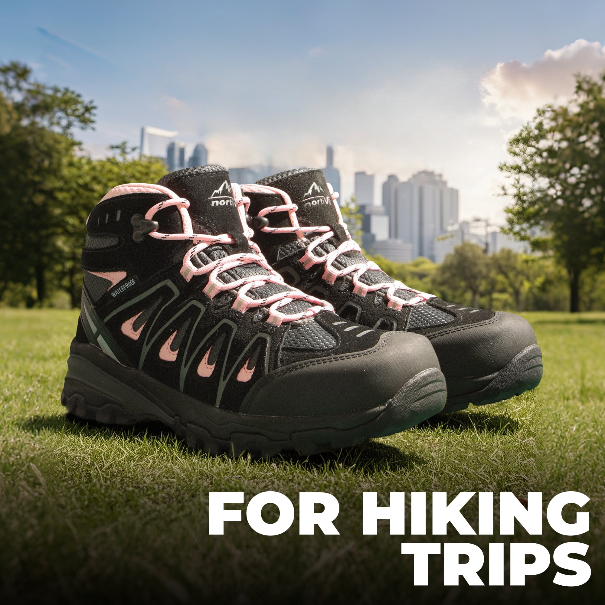 Women's Waterproof Hiking Boots Outdoor Trekking Camping Trail Hiking Boot Wide Width