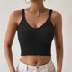 thumbnail image 2 of Camiseta sin mangas corta con cuello en V y tirantes finos para mujer, chaleco sin mangas de punto con cable ajustado, 2 of 5