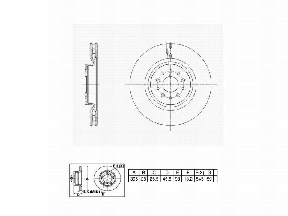 Winstop Brake Rotor, Front WS250456, Ram ProMaster City 2022-2015