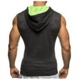 thumbnail image 6 of ZZwxWA Men's Sleeveless Slim Fit Hoodie Vest Zipper Drawstring Gilet Jacket with Pocket Men's Bodybuilding Hood Gym Tank Tops Tax Free Weekend, 6 of 6