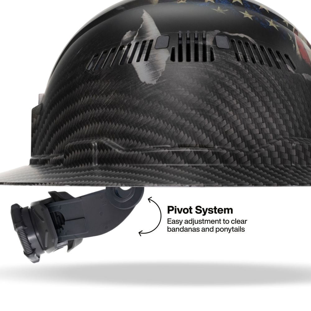 Klein Tools Freedom Series Karbn Pattern Hard Hat Vented Full Brim Class C
