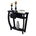thumbnail image 4 of Pemberly Row Contemporary Console Table in Black Wood Finish, 4 of 5