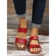 thumbnail image 4 of Casual Outdoors Comfy Sandals for Women, Twin Strap Plain Artificial Leather Open Toe Ankle Strap Sandals, 4 of 4