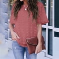 thumbnail image 3 of Summer Savings Clearance 2024! Summer Tops for Women 2024 Chiffon Work Blouses For Women Short Sleeve T Shirts Going Out Tops Elegant Trendy Casual Summer Clothes With Designs, 3 of 7