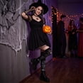 thumbnail image 6 of Voska Women's Halloween Print Thigh High Tube Socks Soft Stretchy Party Holiday Festival Decor B One Size, 6 of 6