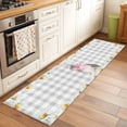 thumbnail image 2 of Runner Rug 2'x6', Blue Easter Bunny Washable Non-Slip Hallway Runner Rugs, Spring Daisy Modern Gray Buffalo Plaid Bedside Rugs Floor Mats Carpet Runners for Kitchen Bathroom Laundry Room, 2 of 8