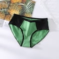 thumbnail image 4 of WZXFASHION Culottes Unies Patchwork pour Femmes sous-Vêtements Bikini Vert TG, 4 of 9