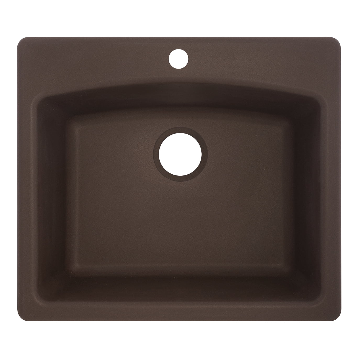 Fhp Esdb25229 1 25 X 22 9 Dark Brown Single Bowl Granite Kitchen Sink