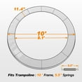 thumbnail image 4 of ExacMe Trampoline Replacement Safety Pad Round Spring Cover, 10ft Green, 4 of 9