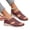 Dark Purple, variant on Women's Open Toe Wedge Orthopedic Sandals Boho Non-slip Dressy Summer Sandals with Ankle Strap Breathable Casual Walking Shoes
