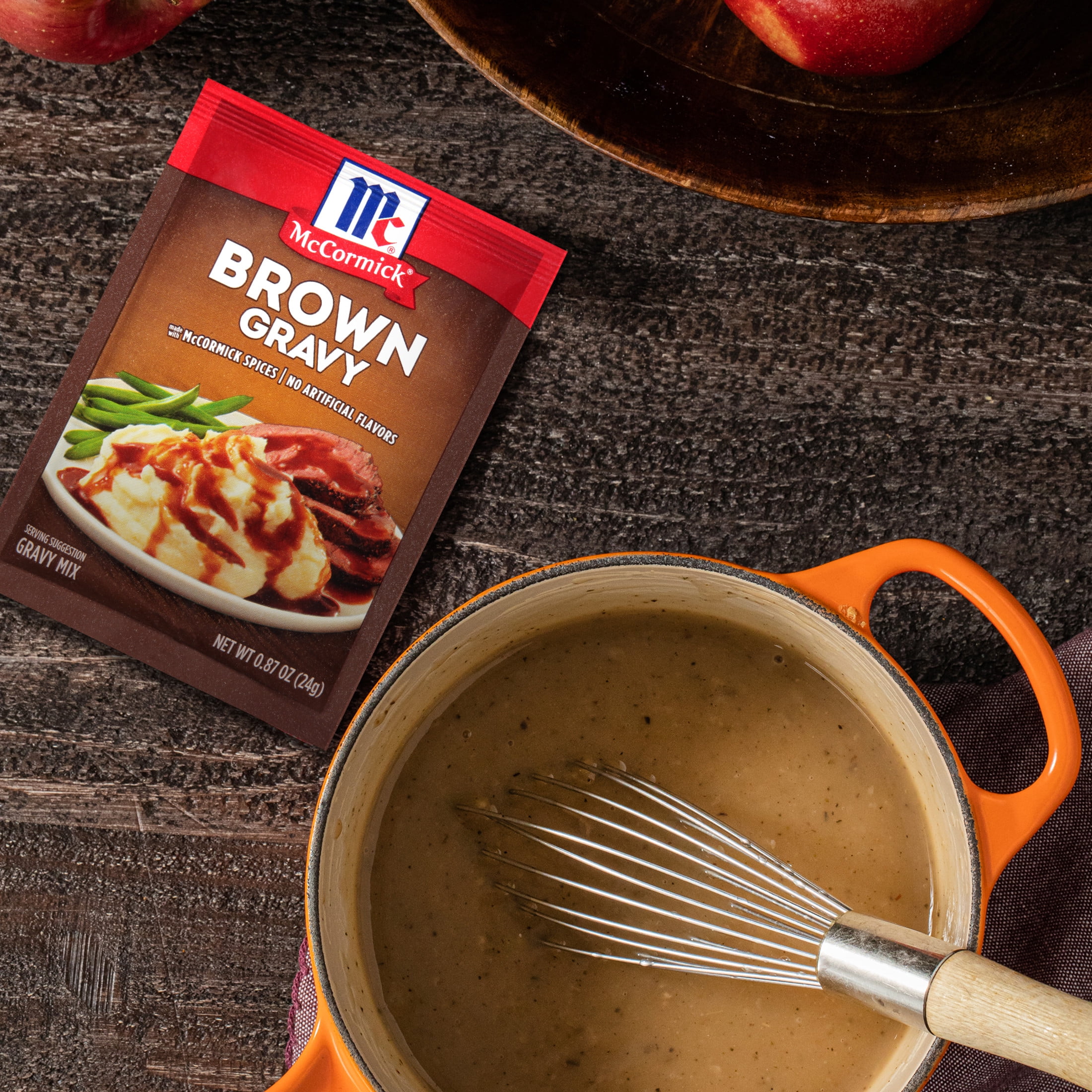 (24 pack) McCormick Brown Gravy Mix, 0.87 oz Packet