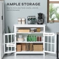 thumbnail image 3 of HOMCOM Kitchen Storage Sideboard Cabinet with Open Shelf and Glass Door Cabinets, 3 of 9