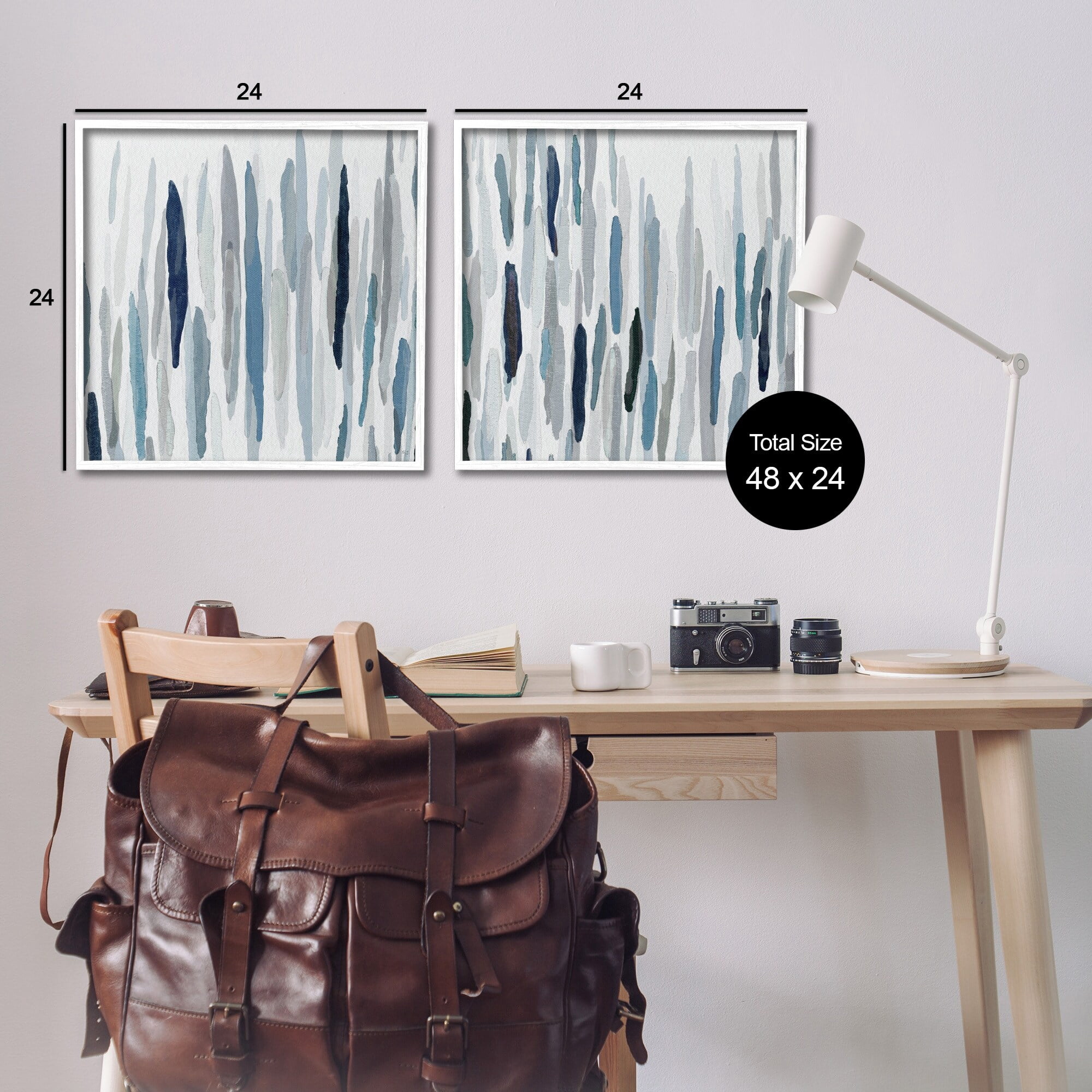 Stupell Industries Abstract Brushed Rainfall Contemporary Modern Painting ,24 x 24, Design by Sn Jill