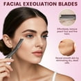 thumbnail image 4 of Eyebrow Razor and Face Razor for Women, Reusable Metal Handle with 12 Refill Blades and Protective Silicone Cap, Eyebrow Hair Trimmer - Silver, 4 of 7