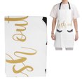 thumbnail image 1 of Lash Salon Apron, Lash Aprons Washable Sleeveless Cotton-Polyester Eyelash Pattern  For Nail Salon For Eyelash Artist, 1 of 8