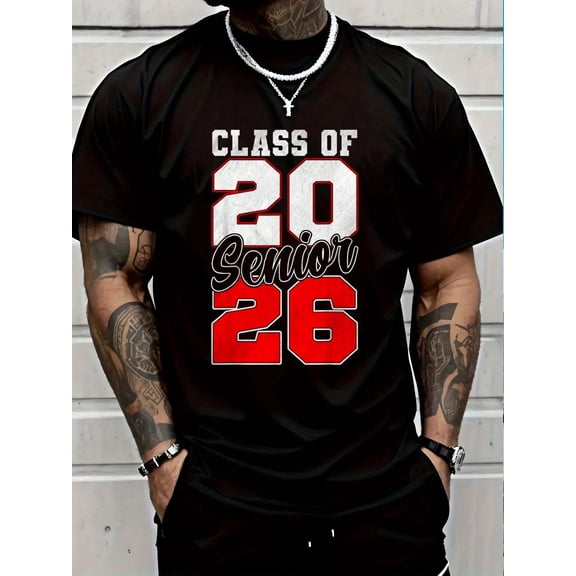100% Cotton Senior 2026 Retro Class Of 2026 Seniors Graduation T-Shirt Casual Short Sleeve Shirt Women's Men Graphic Tee