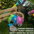 thumbnail image 5 of Vgo... 1-Pair Kids Gardening Gloves Ages 3-9| Natural Latex Grip|Breathable Yard Work & DIY Safety Gloves, Machine Washable For Outdoor Play (XXS, Purple, KID-RB6013), 5 of 8