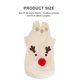 thumbnail image 3 of Ropa para perros con estampado de alce, disfraz navideño transpirable para cachorros, talla S, color blanco, 3 of 7
