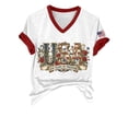 thumbnail image 6 of MEICHEN Women's 250Th Anniversary Print V Neck T Shirt 250Th Anniversary Tshirt Patriotic Tee, 6 of 7