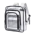 thumbnail image 2 of AKEGAMN Clearance! Bag Tool Backpack Transparent Clean Room Tool Backpack Accessories Mesh Transparent Bag For Technician Repairman Electrician 【Anti Static PVC Material】This clear backpack features, 2 of 5