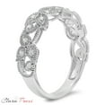 thumbnail image 4 of 0.17 ctw Wedding Band for Women - 14K White Gold Moissanite Stackable Eternity Ring, 4 of 6