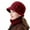 Wine Red, variant on Dbuoem 2Pcs/Set Women Winter Hat Scarf Set Elastic Soft Hat Scarf Set