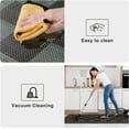 thumbnail image 5 of Anti Fatigue Kitchen Mat for Floor, 17"x47"+17"x29" Checkered Kitchen Rugs Sets of 2, Kitchen Floor Mats Non-Slip, Cushioned Standing Desk mat for Sink, Laundry, Office Black and Green, 5 of 6