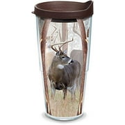 Tervis Deer Trio Tumbler with Wrap and Brown Lid 24oz, Clear