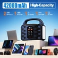thumbnail image 5 of SBAOH Portable Power Station, 155Wh 42000mAh Outdoor Generator Solar with 110V/150W AC Outlet,Power Box Camping, 5 of 8