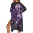 thumbnail image 5 of HELLHERO Polyester Swim Coverup for Summer Lightweight Free Size Summer Cardigan Skull and Rose Pattern, 5 of 6