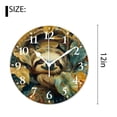 thumbnail image 2 of 12 Inch Wall Clock Battery Operated Silent Clock Decorative for Office, Kitchen, Outdoor, Living Room，Cute forest Sloth and Branches Natural, 2 of 4