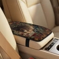 thumbnail image 4 of Xixirimido 5-Piece Car Seat Cover Set Breathable PU Leather Front Seat Covers with Seat Belt & Console Covers Universal Fit for SUV, Sedan, Truck, Bear American Flag Leaves, 4 of 8