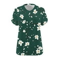 thumbnail image 4 of GERsome Womens Plus Size Floral T-shirts Short Sleeve V-neck Summer Tee Shirts Casual Loose Tunic Tops, Sizes XL-5XL, 4 of 4