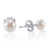 Limerencia Hypoallergenic Titanium Earrings for Women Mother of Pearl Studs Earrings , 6-6.5 mm, Titanium