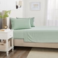 thumbnail image 3 of Great Bay Home Solid Viscose from Bamboo Wrinkle-Resistant Sheet Set  (King, Sage), 3 of 6
