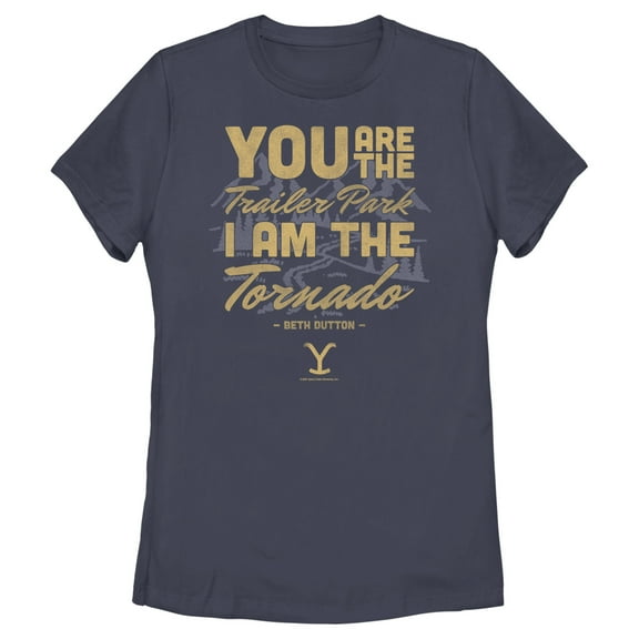Women's Yellowstone Beth Dutton Trailer Park I Am The Tornado  Graphic T-Shirt