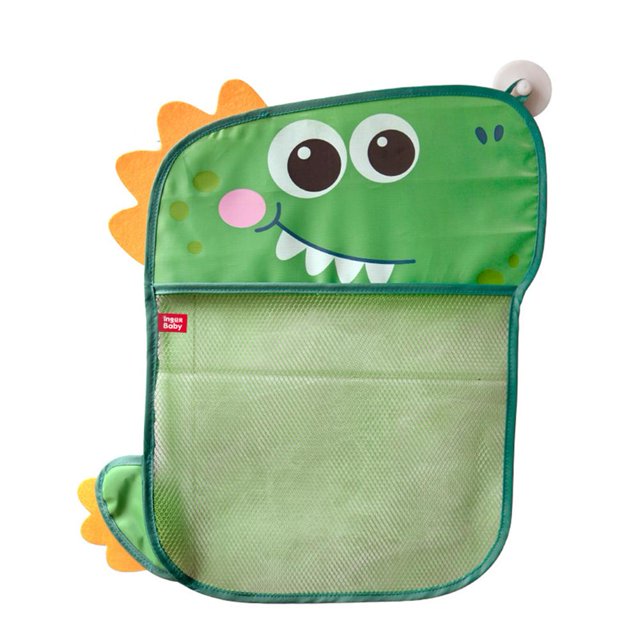 Bolsa de malla de cesta de succión con soporte para juguetes lavable para almacenamiento de juguetes (dinosau Green Sywqhk libre de BPA