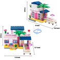 thumbnail image 4 of Tblicked Dream Girls Beach House Building Sets Friends Seaside Villa 360 Piezas City Family Playset Niños Vacation Hut Model Building Kit Stem Toys Regalo para niños de 6 a 12 años, 4 of 5