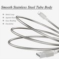 thumbnail image 4 of Sprint Samsung Galaxy S9+ Metal Braided Type-C USB Cable Charging Power Sync Wire 6ft Long USB-C Data Cord [Silver] G1L, 4 of 6
