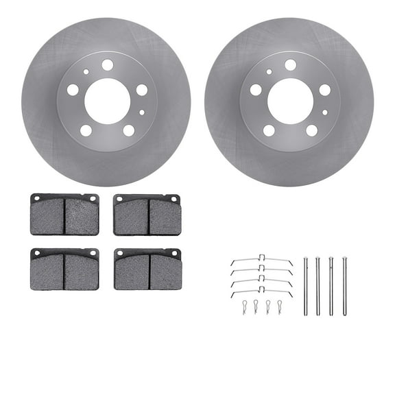Dynamic Friction Company Front Brake Rotors with 5000 Advanced Brake Pads includes Hardware 6512-27120