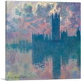 thumbnail image 1 of ARTCANVAS Houses of Parliament Canvas Art Print by Claude Monet - Size: 18" x 18" (0.75" Deep), 1 of 9