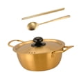 thumbnail image 2 of Olla para ramen coreana, olla para mariscos, olla multifunción con asas para el hogar, con cuchara y palillos, olla para sopa de acero inoxidable para 20 centímetros, 2 of 8