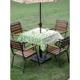 thumbnail image 4 of Outdoor Tablecloths with Umbrella Hole & Zipper, Green Polka Dots 54x54 Inch Square Tablecloths, Watercolor Abstract Art Waterproof Table Cloth, Patio/Pool/Picnic Table Covers, 4 of 8