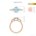 thumbnail image 5 of ANGARA Natural Oval 1.5 ct Aquamarine and Diamond Three Stone Engagement Ring in 14K Rose Gold for Women (Size-9x7mm) | March Birthstone, Anniversary, Jewelry Gift for Women | Natural Aquamarine Ring, 5 of 10